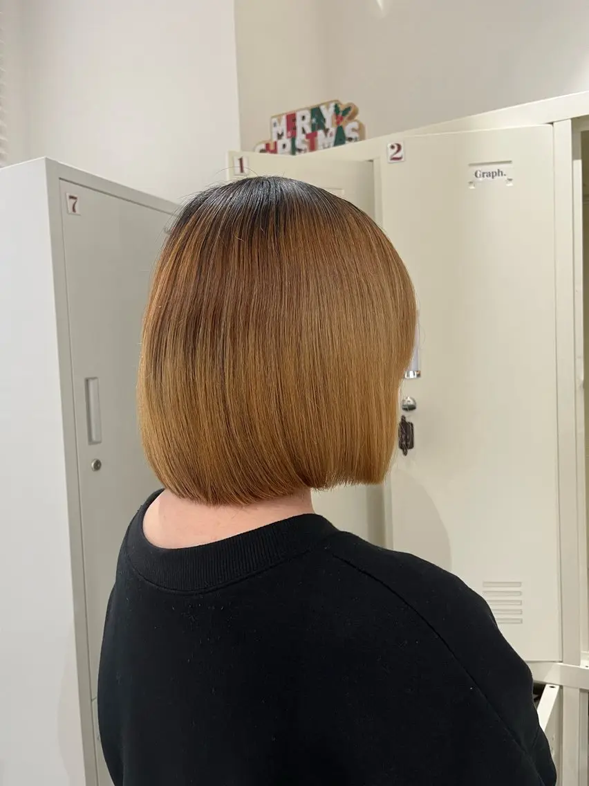 ショート 縮毛矯正 原口 桃歌のヘアスタイル