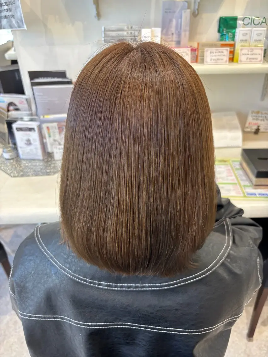 ミディアム カラー ヘアカラー 志村 梨帆のヘアスタイル