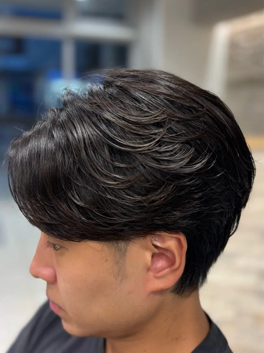 ショート パーマ メンズ カット パーマ メンズ特化韓国風 パーマスタイル/りんのヘアスタイル