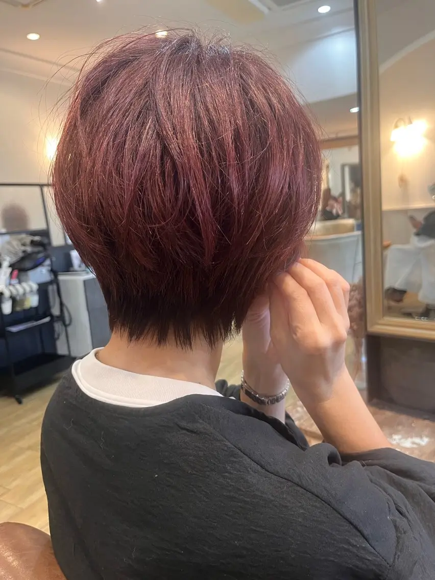 ショート 蟹江/ショート/ボブ パーマ/上坪あずさのヘアスタイル