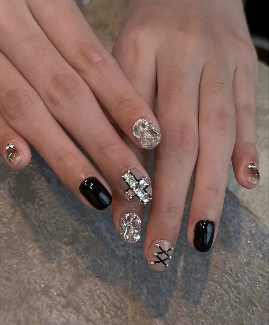 ネイル アートネイル フレンチネイル マグネットネイル ミラーネイル オフィスネイル ハンドネイル Blossom nail_研修のネイルデザイン
