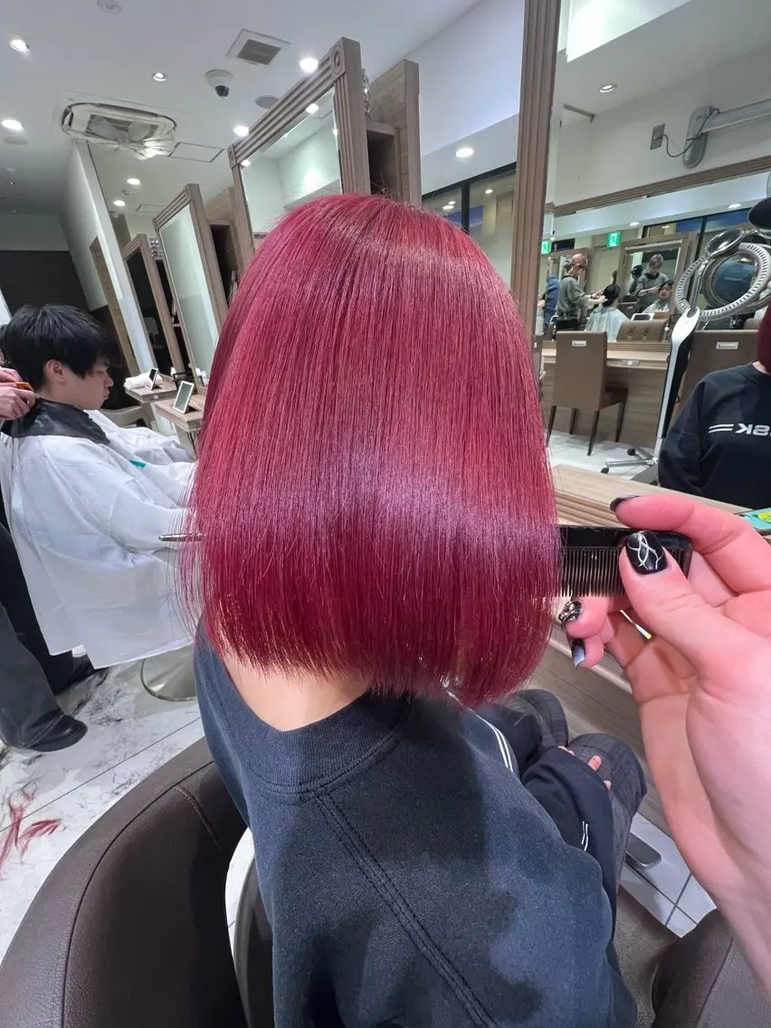 ミディアム カラー ヘアカラー トリートメント デザイン/ハイトーン 🐺ryuyaのヘアスタイル