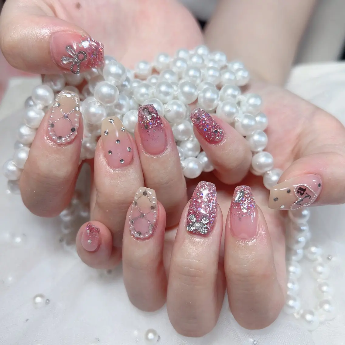 ネイル ハンドネイル M 🌷Nail 長さだし専門店のネイルデザイン