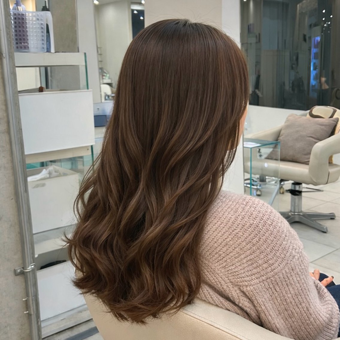 ロング カット ヘアカラー パーマ 縮毛矯正 トリートメント 透明感カラー 艶髪/アヤナ🍓のヘアスタイル