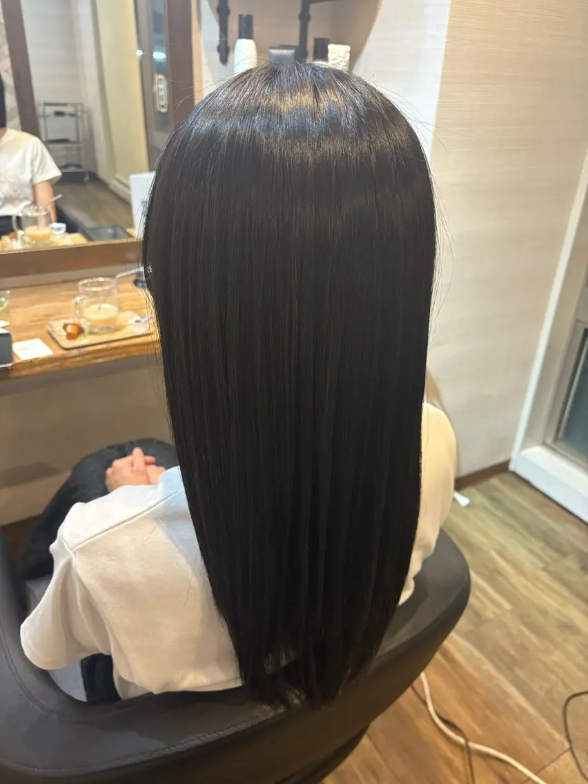 ロング 髪質改善 縮毛矯正 トリートメント 【髪質改善都賀】 chisatan🍊のヘアスタイル