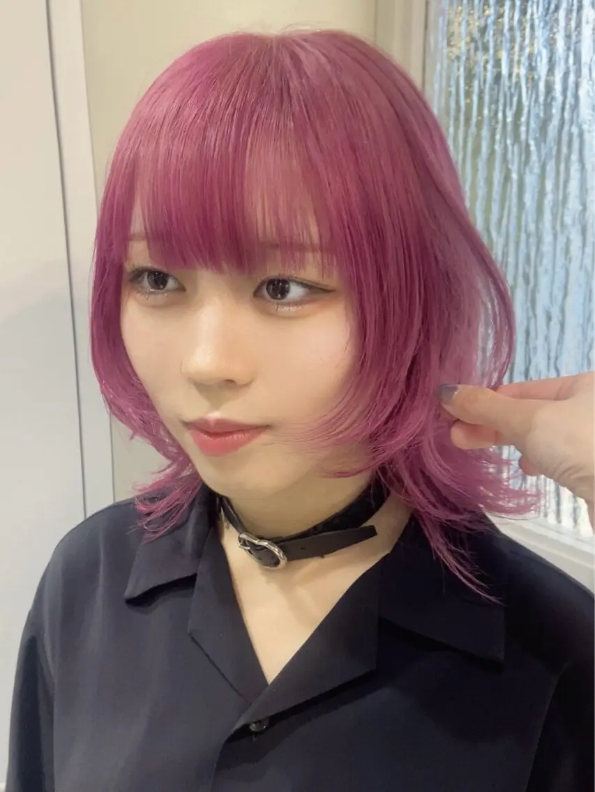 セミロング カラー アッシュ ベージュカラー ブルーカラー 透明感カラー グレージュ ハイトーン/ブリーチ 💙みずき💙のヘアスタイル