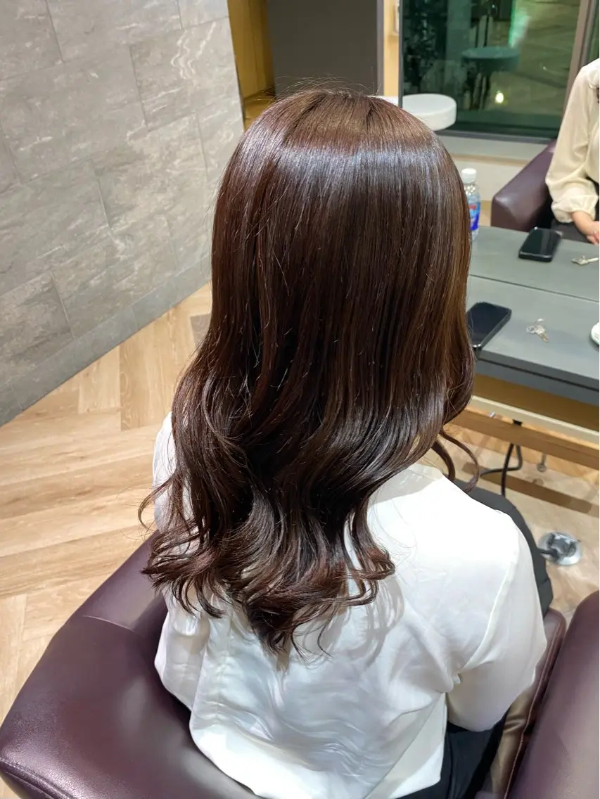 セミロング カラー ブラウンカラー トリートメント ヘアカラー トリートメント Yamada Ami🪐のヘアスタイル