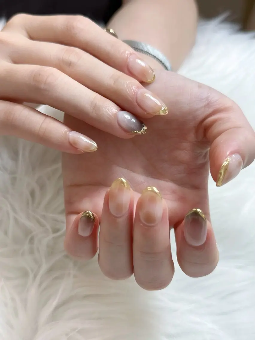 ネイル アートネイル フラワーネイル フレンチネイル ジェルネイル グラデーション Ryu Nail NekoChanのネイルデザイン