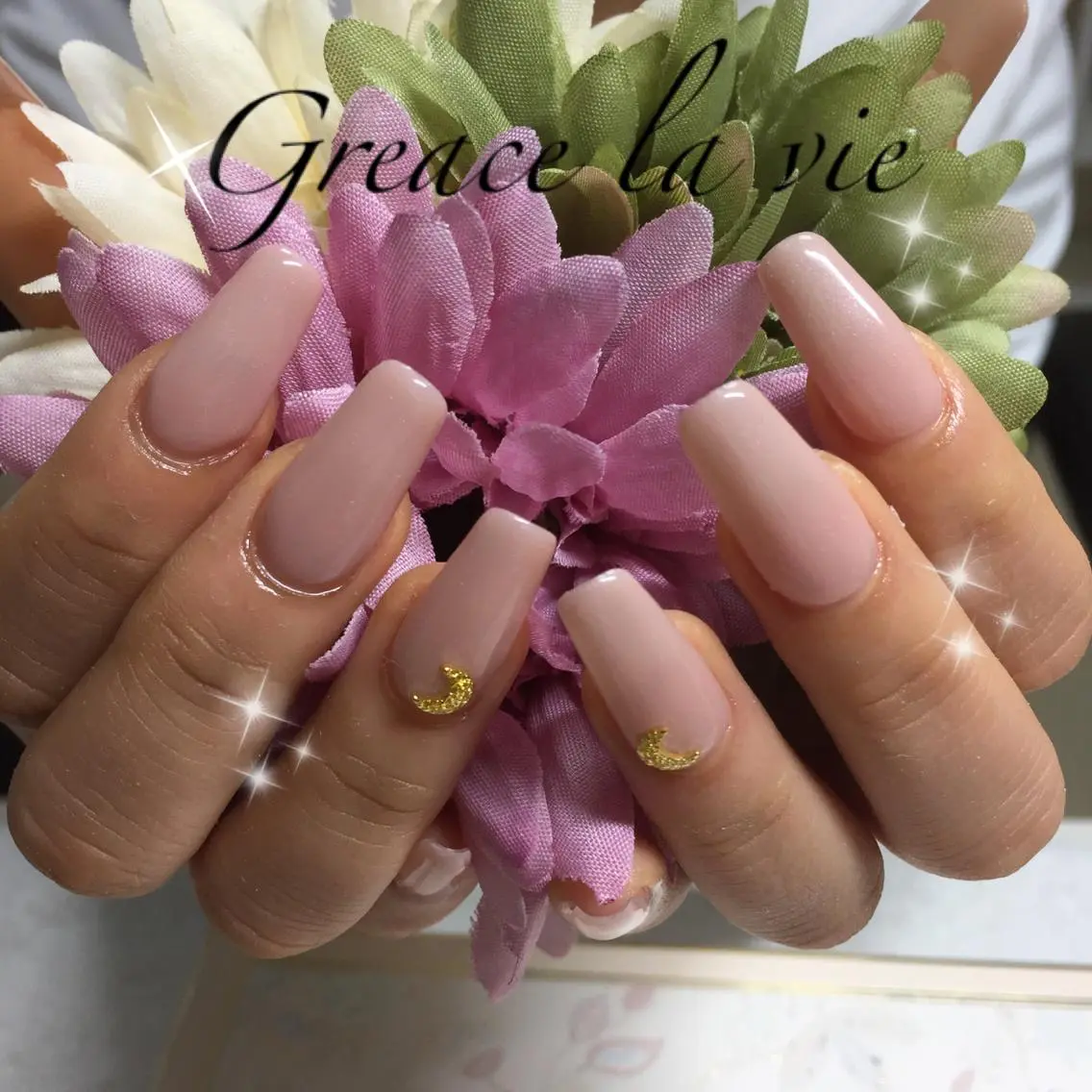 ロング ネイル スクエアネイル Greace  la vieのネイルデザイン