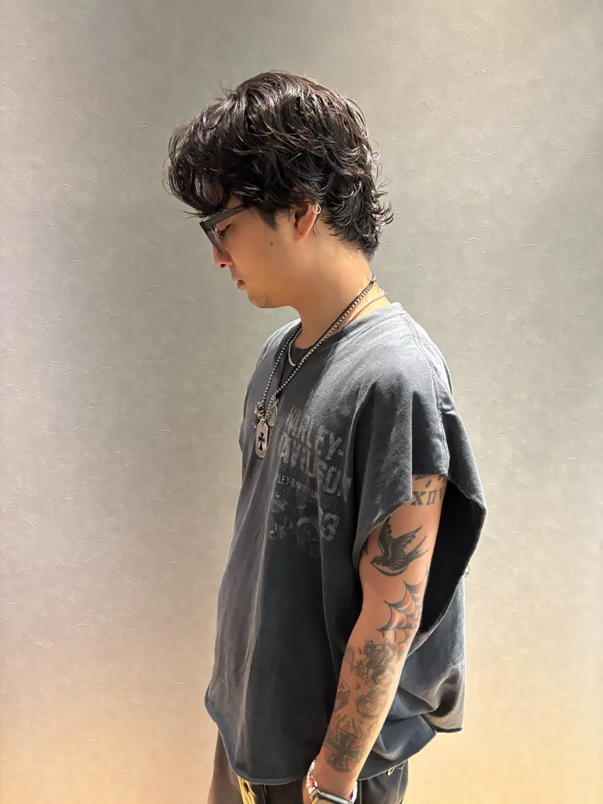 ミディアム カット パーマ shinta スパイキー/パーマのヘアスタイル