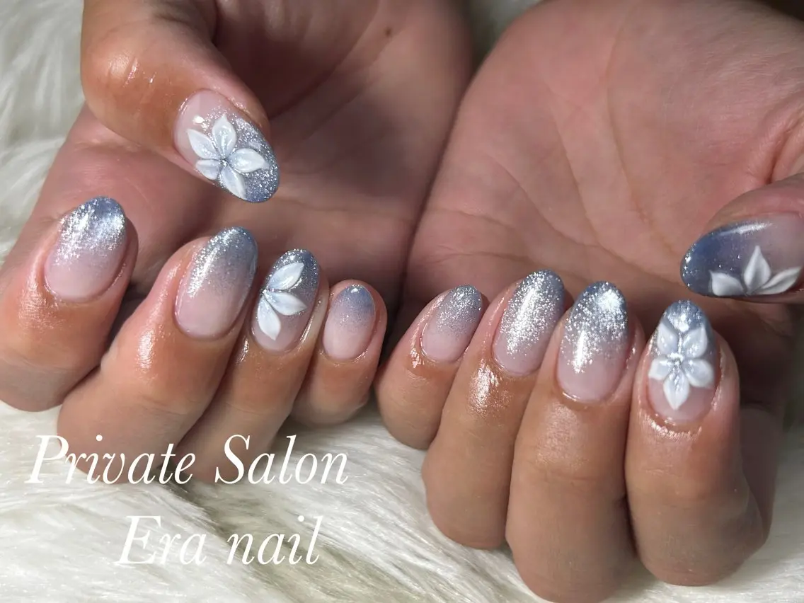 ネイル フラワーネイル マグネットネイル ハンドネイル Era nailのネイルデザイン