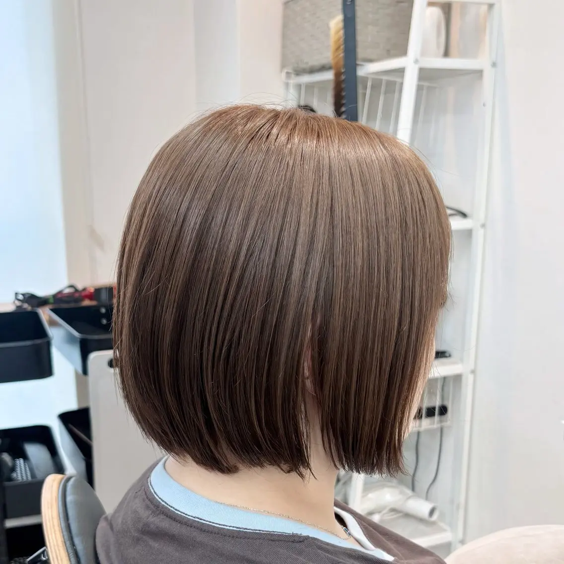 ショート カット ヘアカラー トリートメント ブリーチなしカラー/ レイヤーカット/うみのヘアスタイル