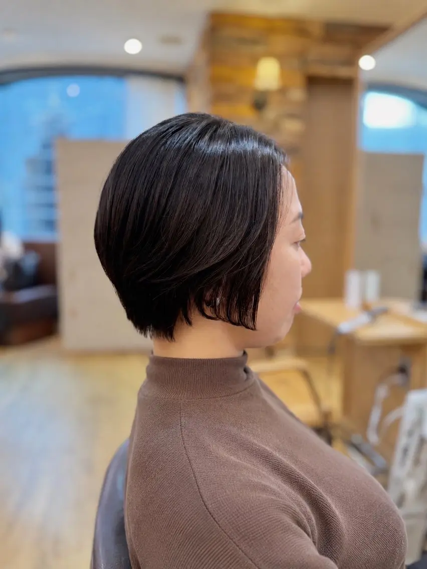 ショート くびれヘア ショートヘア カット ヘアカラー 縮毛矯正 ヘアメイク 🦋サカモトレナ🦋のヘアスタイル