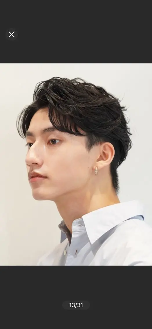 パーマ メンズ 白井 世那のヘアスタイル