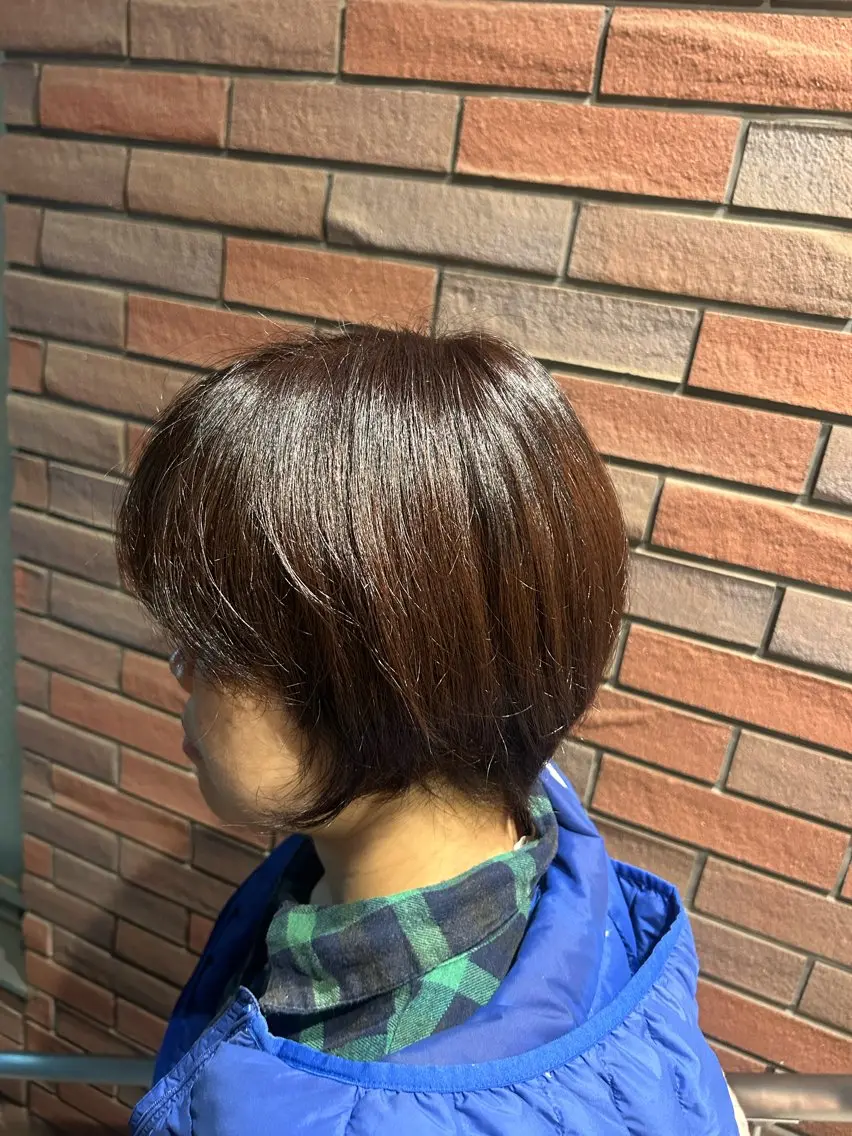 ショート カラー ブラウンカラー 隈園 菜々美のヘアスタイル