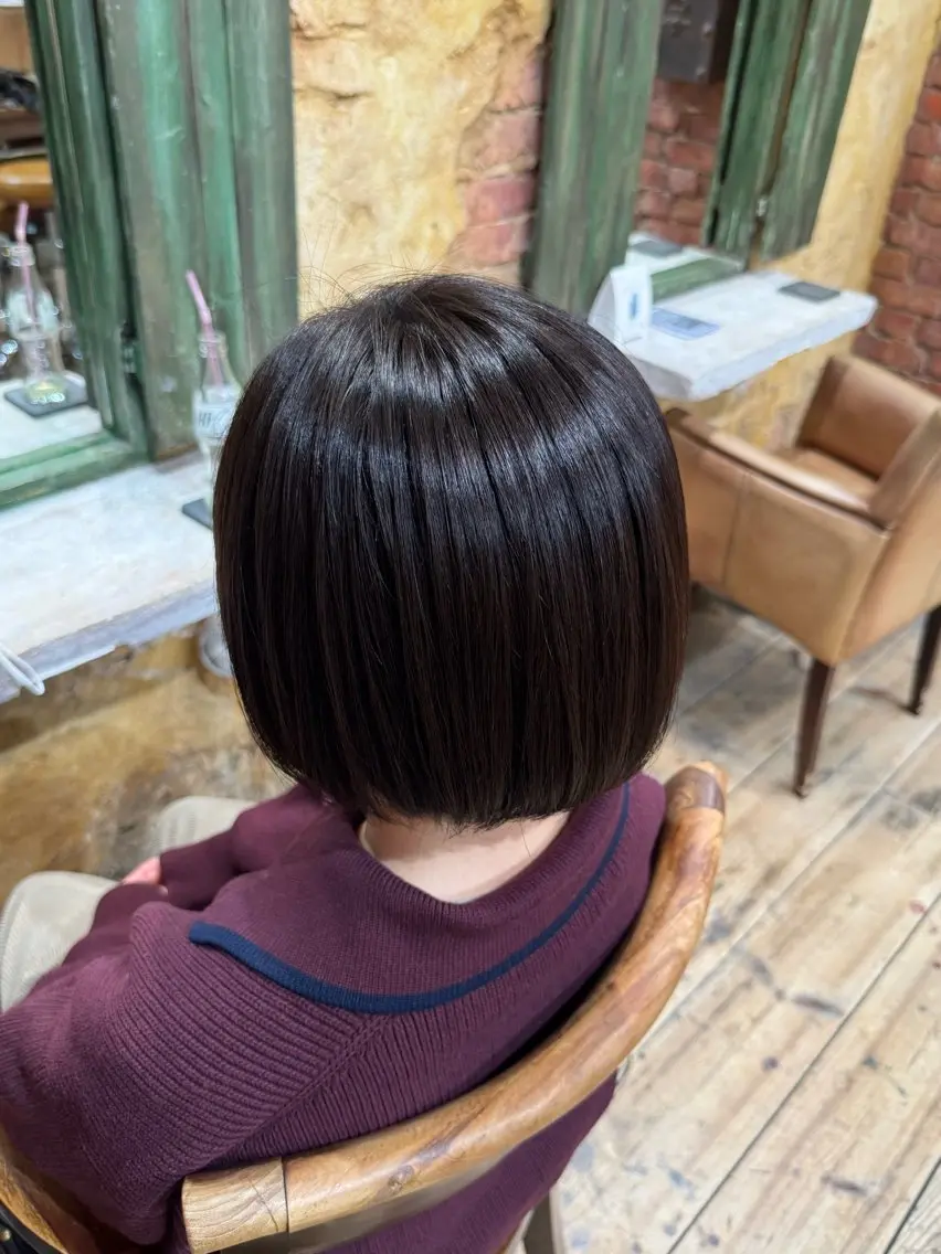 ショート ボブ 顔周りカット カット ヘアカラー 髪質改善/透明感 カラー高山奈夕のヘアスタイル