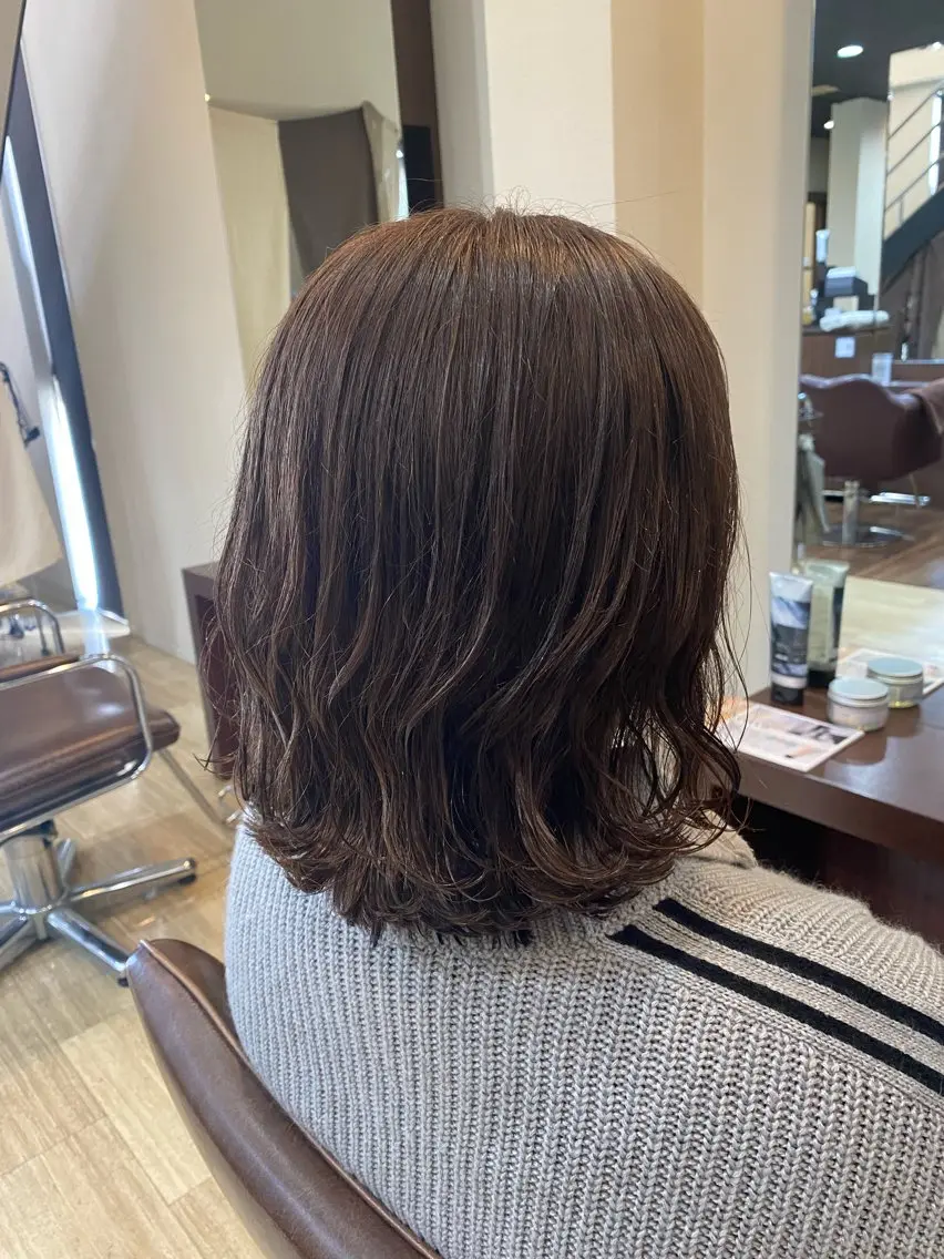ミディアム カラー ダークグレー ダークグレージュ グレージュ 仲井 充のヘアスタイル