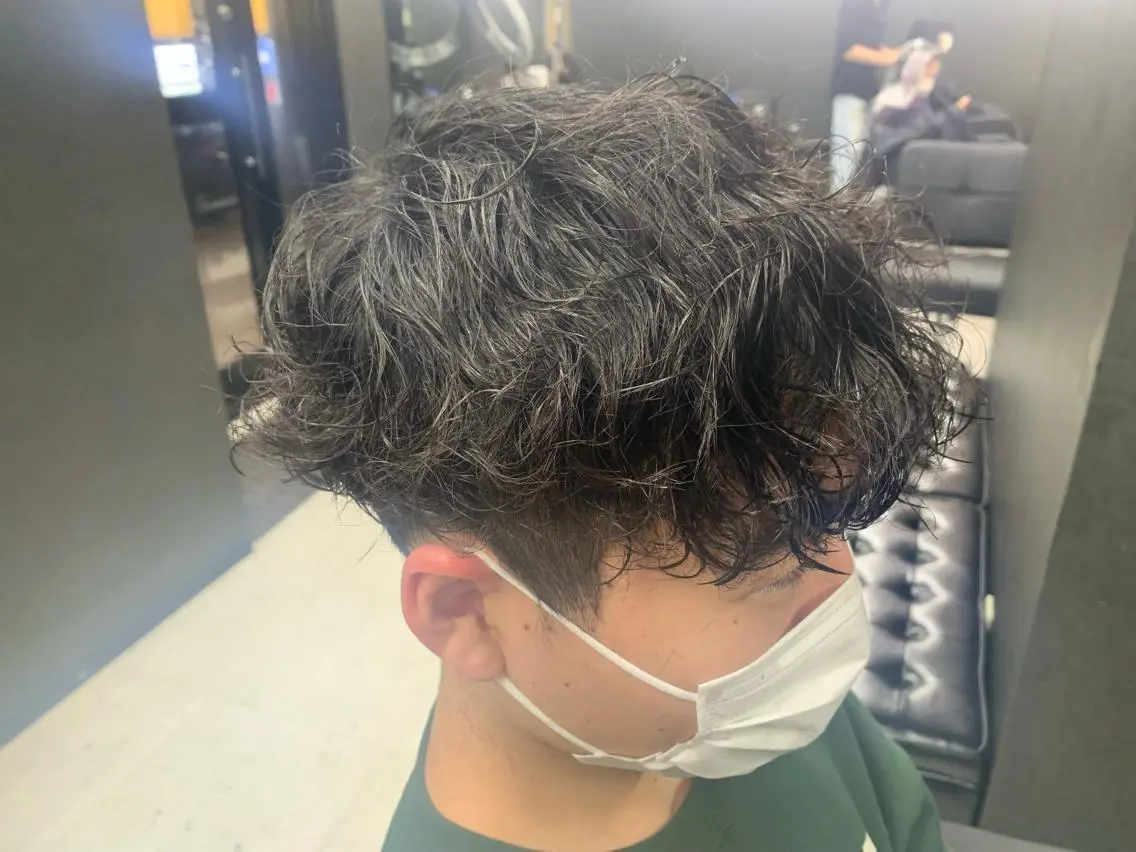 パーマ メンズ カット パーマ bateau よしきのヘアスタイル