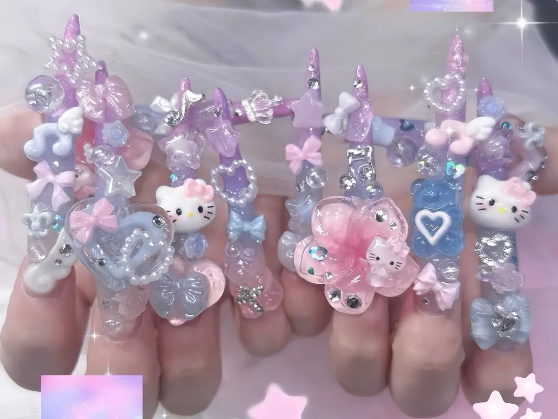 ネイル オーロラネイル ブルー フットネイル ジェルネイル グラデーション ハンドネイル Rin Nail 新大久保店のネイルデザイン