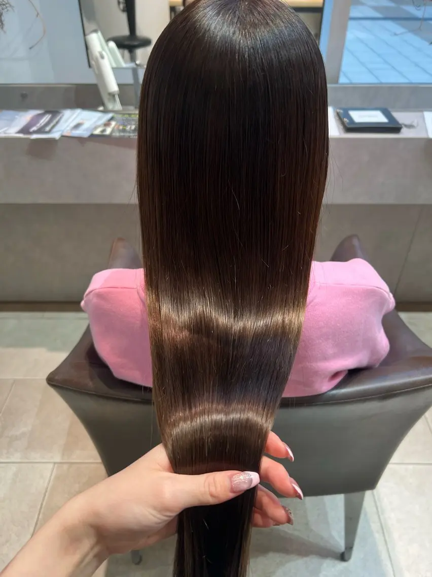 ロング カラー パーマ 髪質改善 ストレートパーマ カット ヘアカラー 縮毛矯正 🫧Ai/ ロロネー森ノ宮💖のヘアスタイル