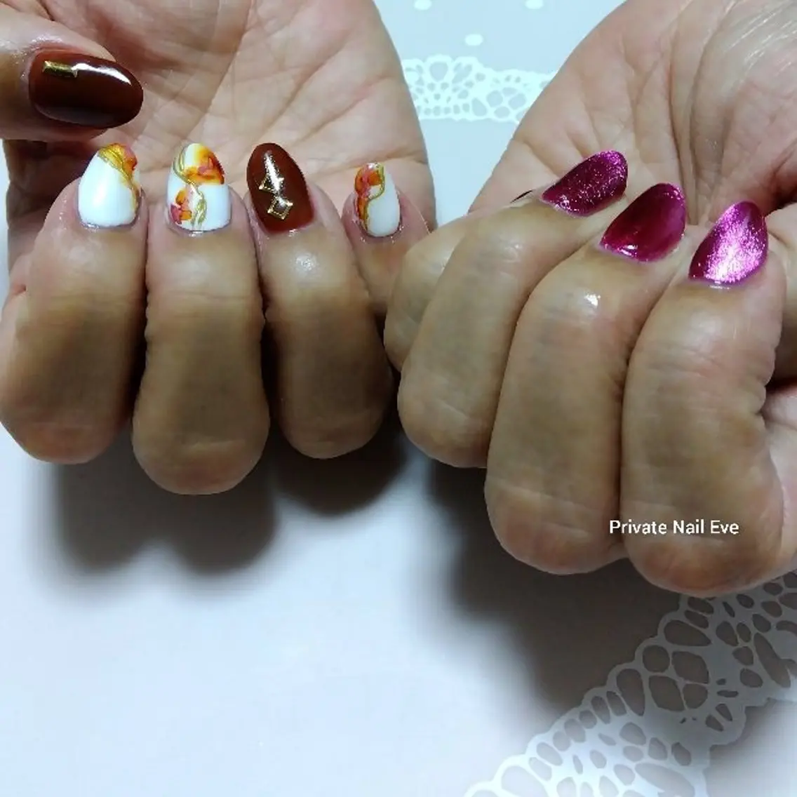 ネイル マグネットネイル ニュアンスネイル ハンドネイル ネイル junkoのネイルデザイン