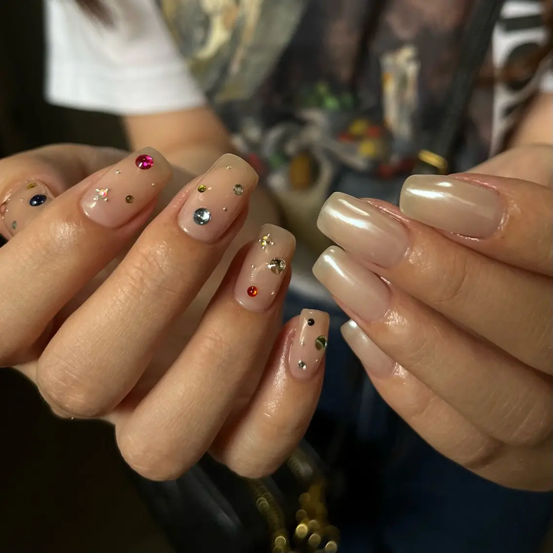 ネイル グリーン ハンドネイル vegh. nail/阿波座のネイルデザイン