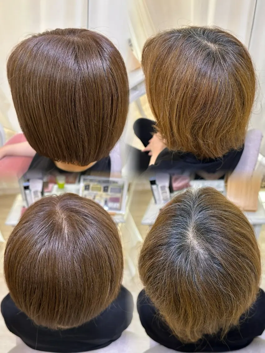 【ミニモ限定】白髪ぼかしハイライト＋最高級髪質改善の写真