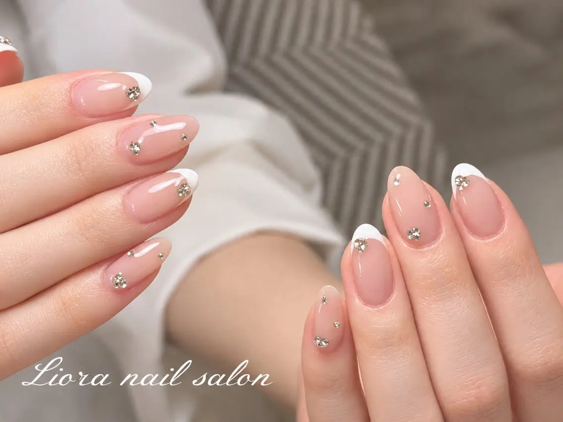 ネイル チークネイル フットネイル フレンチネイル ジェルネイル ガーリー ハンドネイル Liora nailのネイルデザイン
