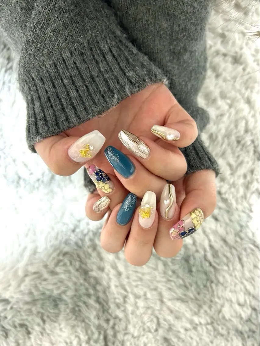 ネイル アートネイル 成人式 ハンドネイル cherish nailのネイルデザイン