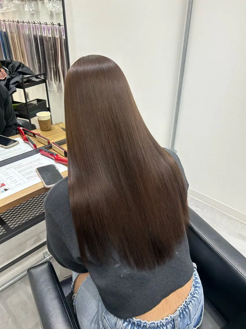 ロング SAKI🎀NEXT 池袋/韓国風カラーのヘアスタイル