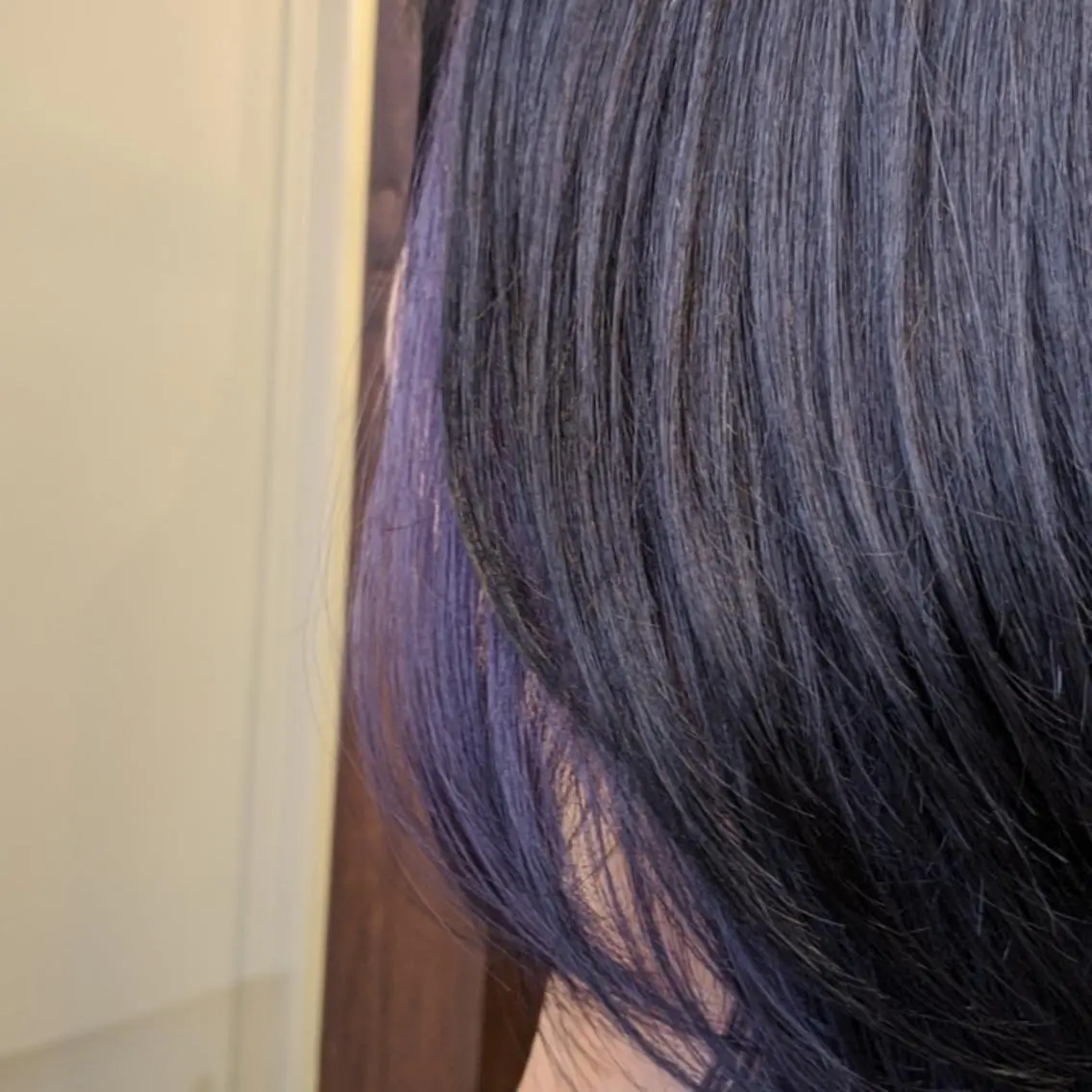 セミロング カラー インナーカラー パープルカラー 髪質改善＆白髪ぼかし カラー♡店長みやけ♡のヘアスタイル