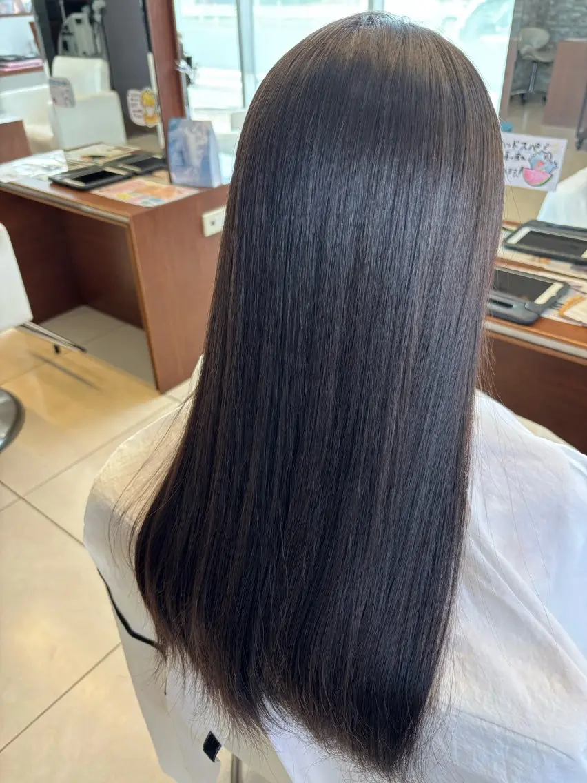 ロング 縮毛矯正 あ みのヘアスタイル