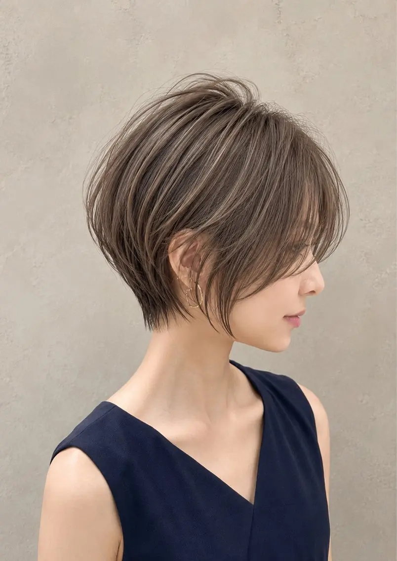 ショート ショートヘア レイヤーカット特化のヘアスタイル