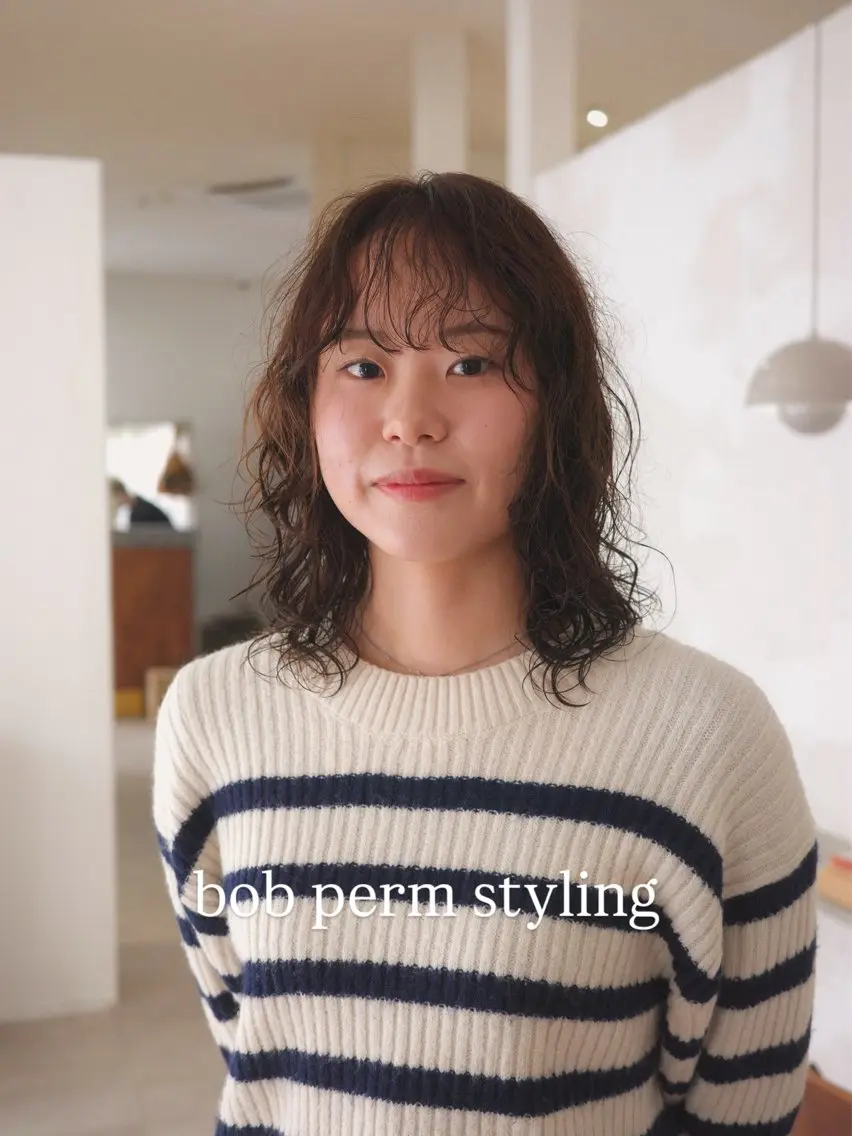 ミディアム カット ヘアカラー トリートメント 井上 詩響のヘアスタイル