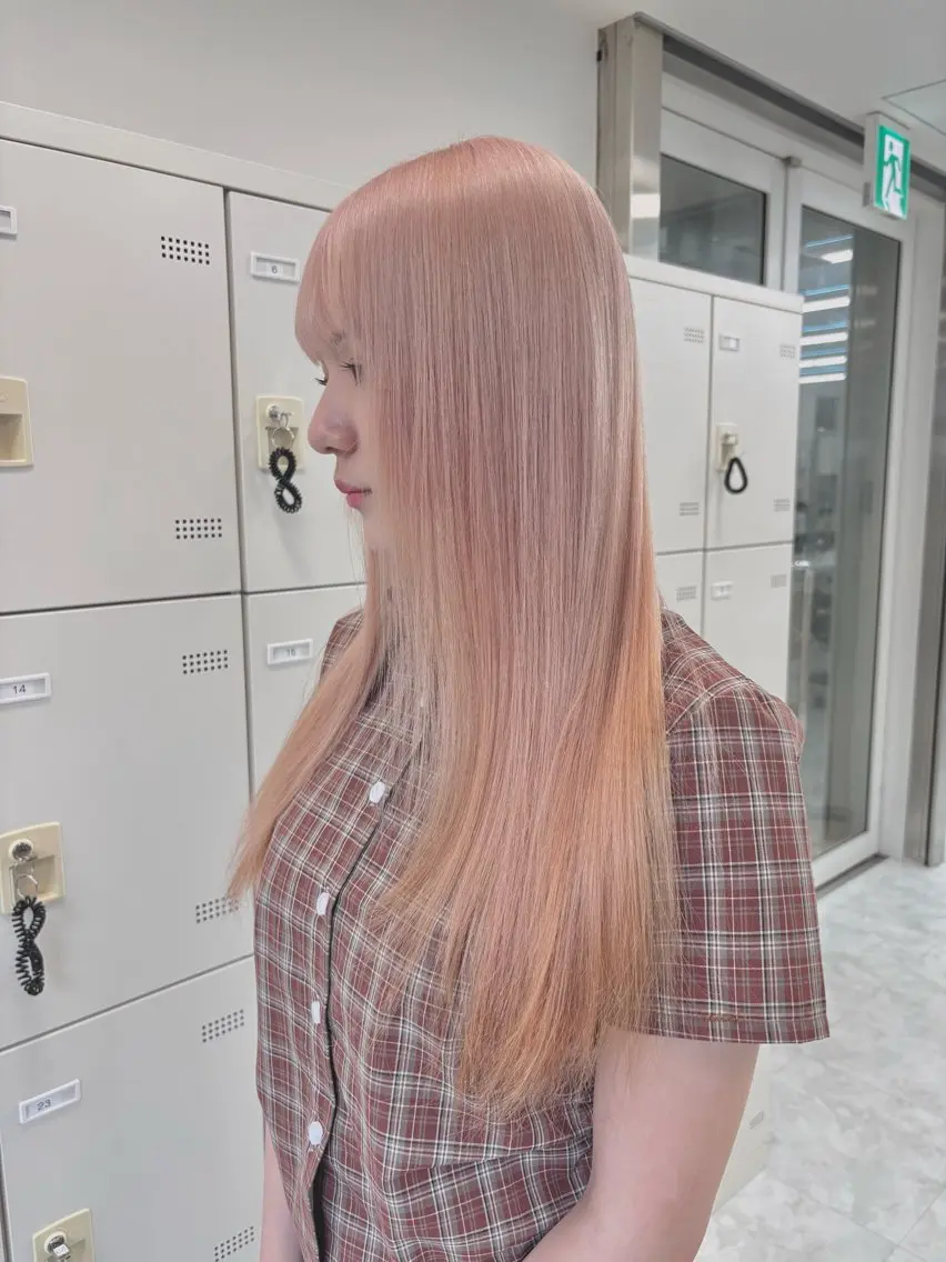 ロング カラー ヘアカラー ヘッドスパ ヘアセット 🫧韓国風透明感 ヘア🫧towaのヘアスタイル