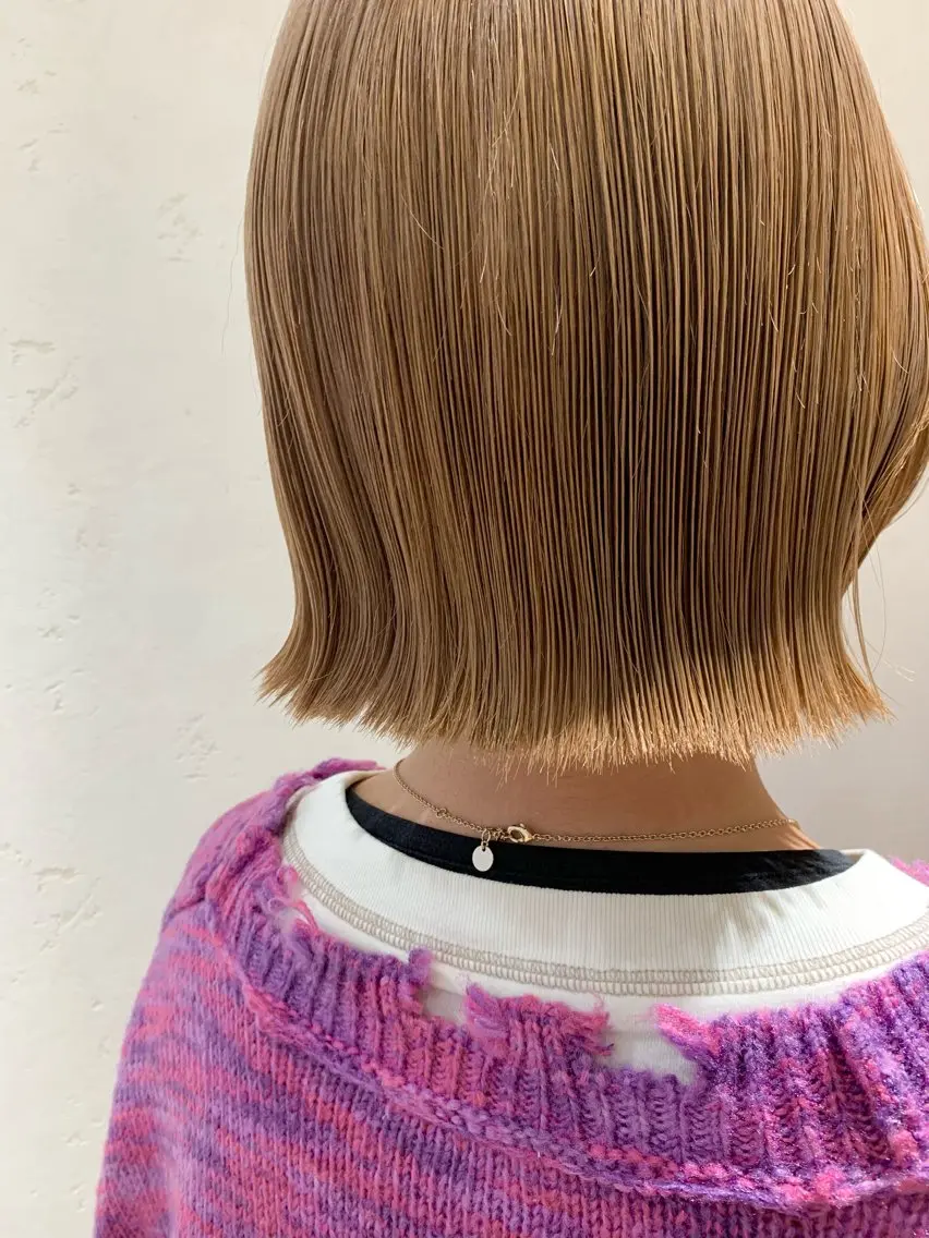 ミディアム カラー ベージュカラー ブリーチ ミルクティーベージュ 🩰淡色カラー／ 南ゆかり（女性のみ）のヘアスタイル