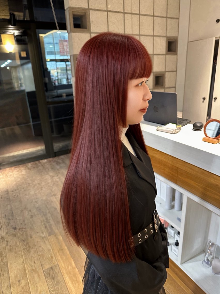 ロング カラー カット ヘアカラー トリートメント 塩澤 榛奈のヘアスタイル