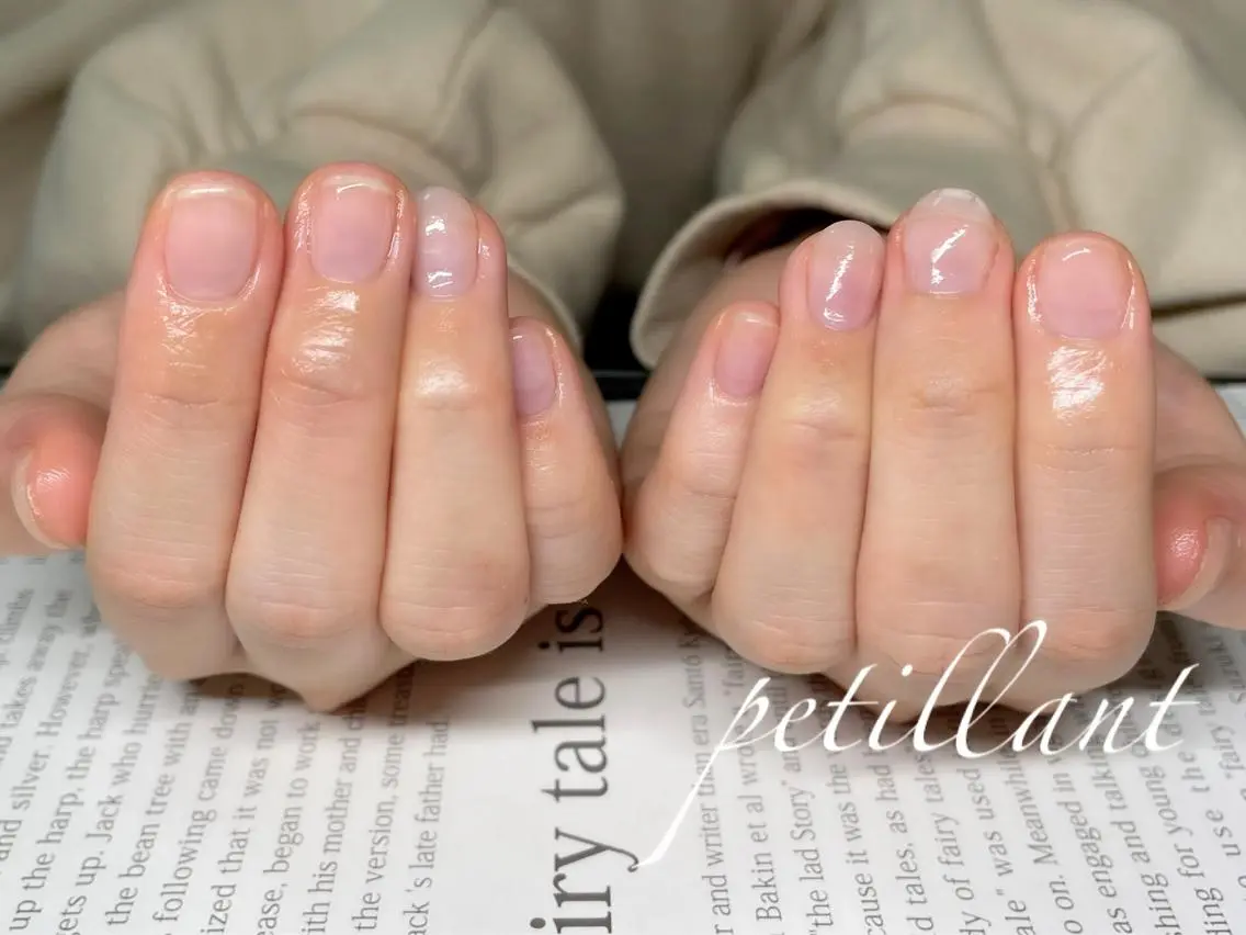 ネイル 長さ出し nail salon petillantのネイルデザイン