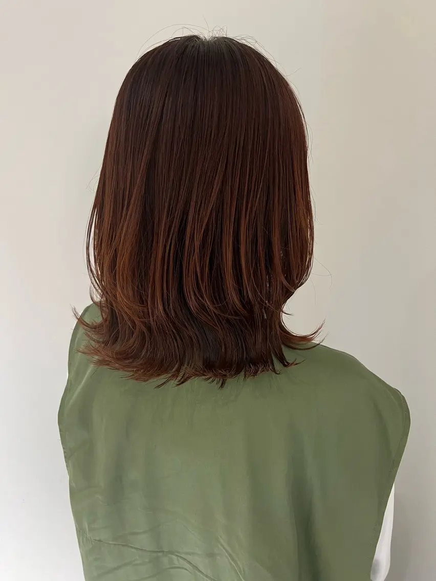 ミディアム 🧡YUU💚艶抜群 カラー✨/905号室のヘアスタイル