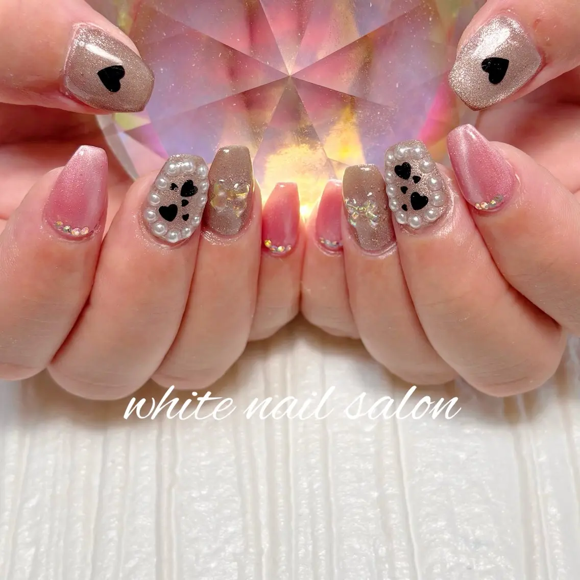 ネイル フットネイル ラメ(グリッター) ハンドネイル white nail salonのネイルデザイン