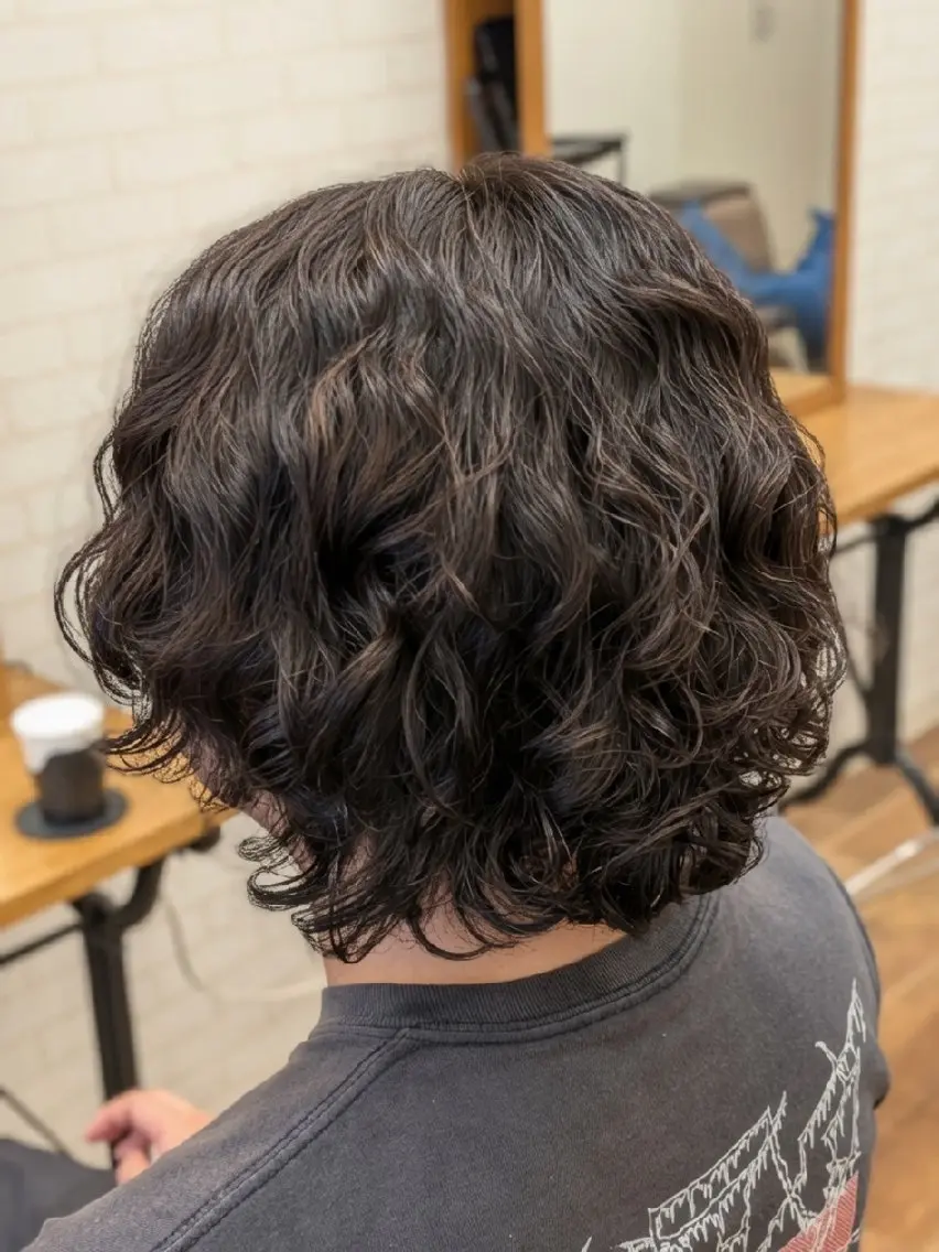 ミディアム ミディアムパーマ パーマ ヘッドスパ 根岸 進のヘアスタイル