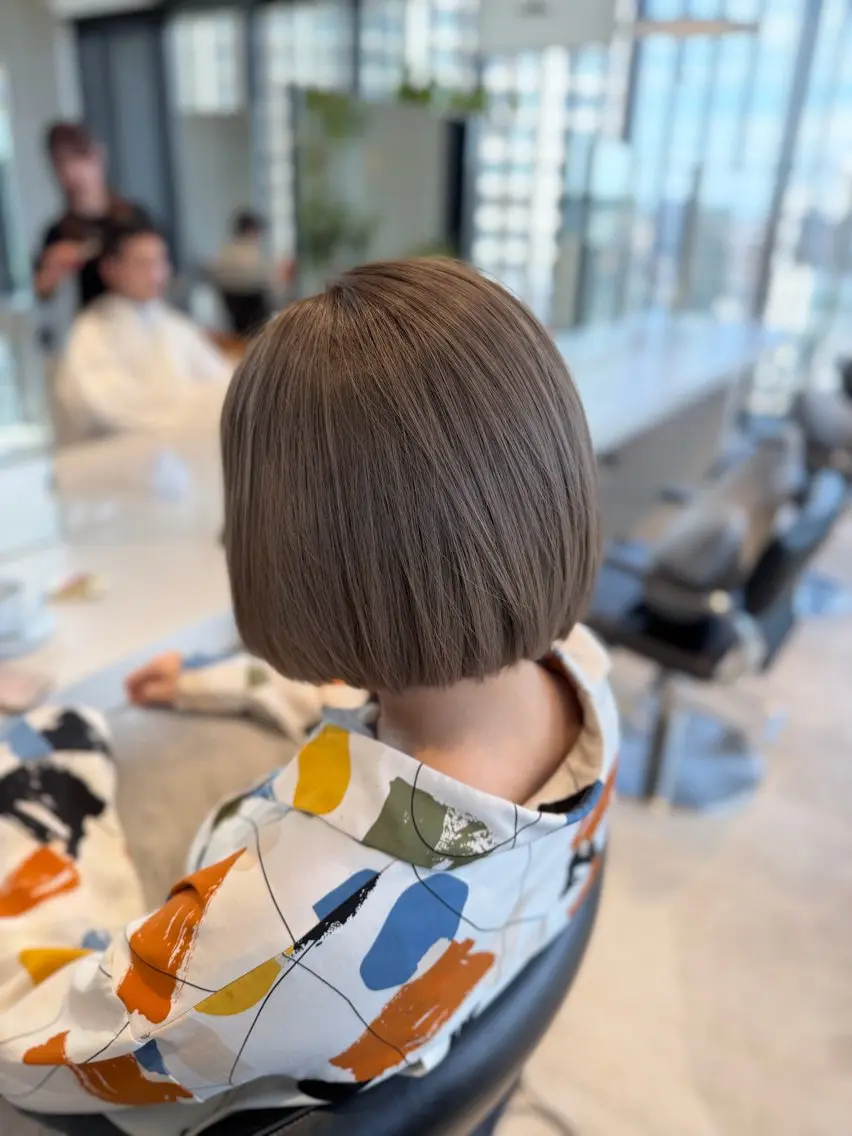 ショート カラー ヘアカラー トリートメント 髪質改善/レイヤー 暖色/shiinaのヘアスタイル