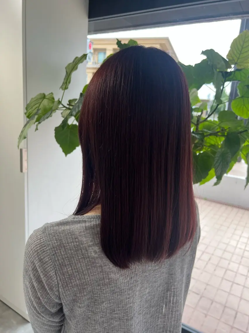 ミディアム ピンクラベンダー 顔周りカット カット ヘアカラー トリートメント あやの/ Jr.スタイリストのヘアスタイル