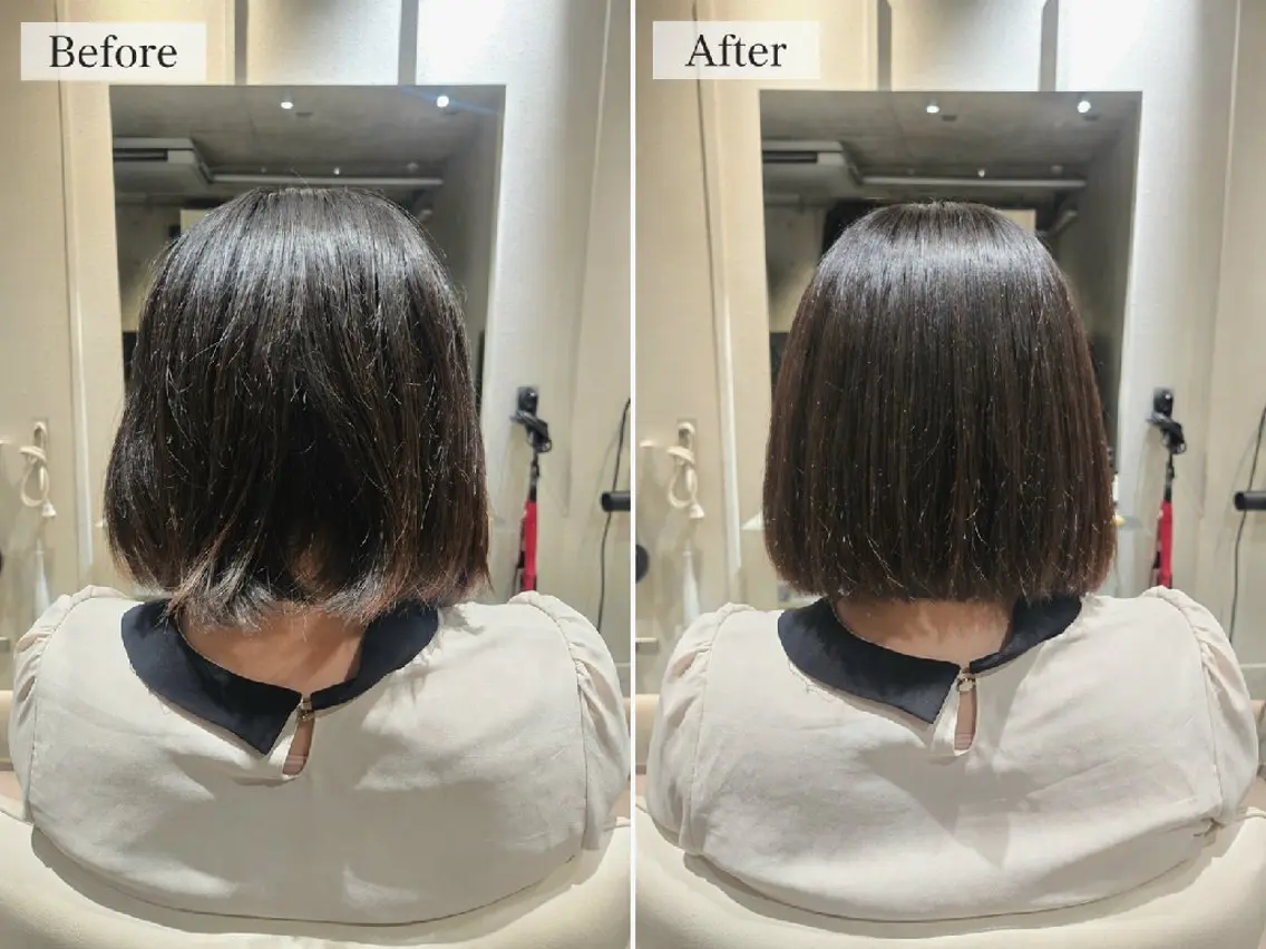 ミディアム パーマ 縮毛矯正 natural hair 🌿あかりのヘアスタイル