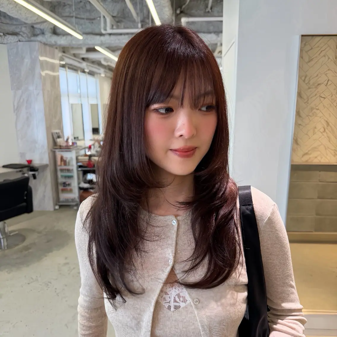 ロング カラー カット ヘアカラー トリートメント EIGHT 樹梨 /韓国ヘア🇰🇷のヘアスタイル