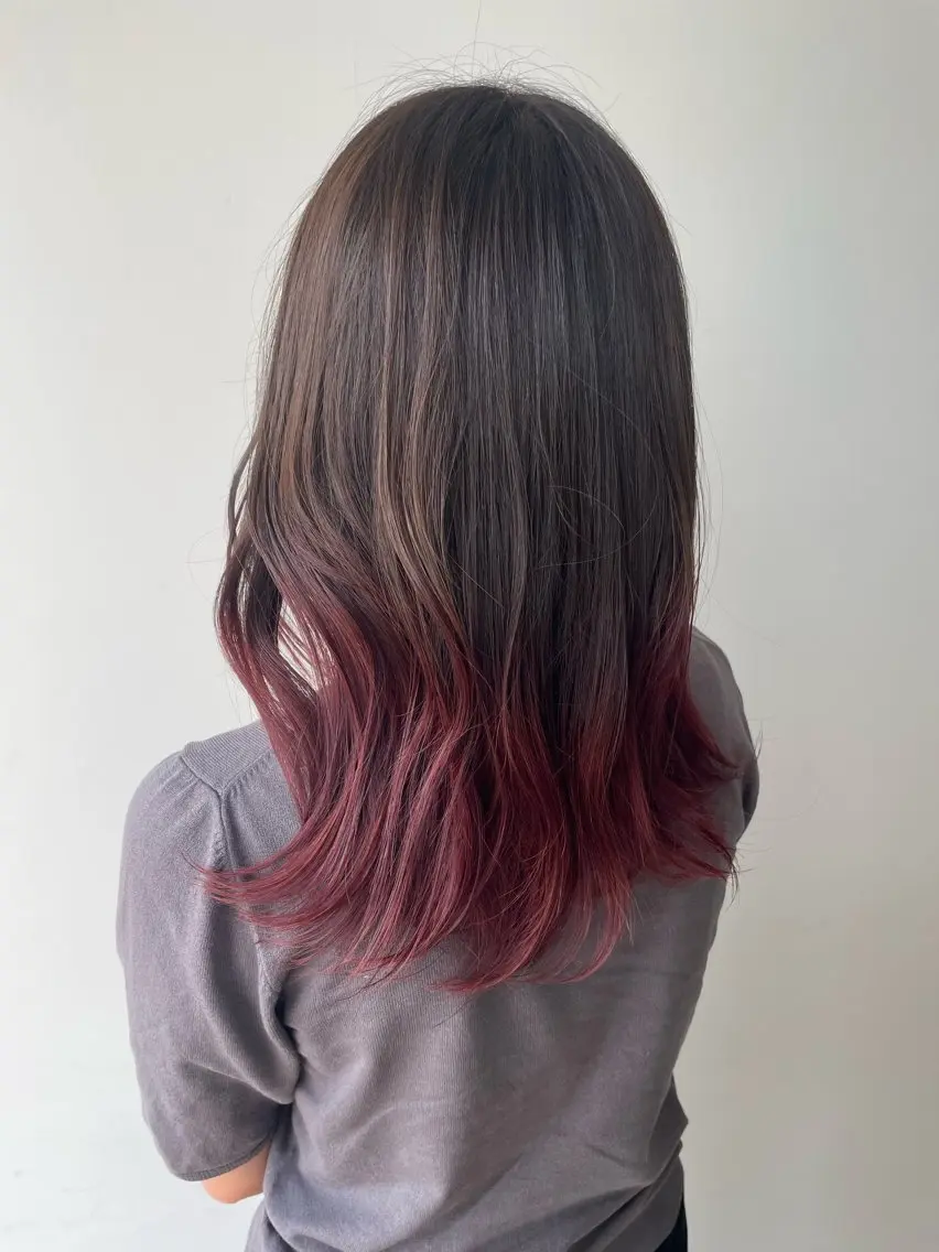 セミロング カット ヘアカラー トリートメント 岸 麻衣のヘアスタイル