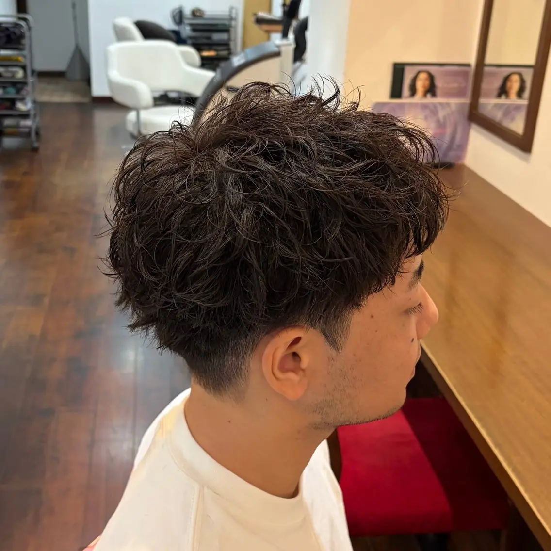 似合わせカット+メンズパーマ+ケアトリートメントの写真