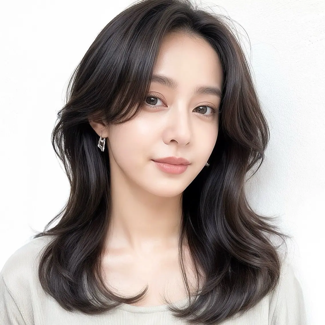 ロング カラー アッシュ グレージュ オリーブグレージュ オリーブグレー 髪質改善 カット ヘアカラー トリートメント Attrait .のヘアスタイル