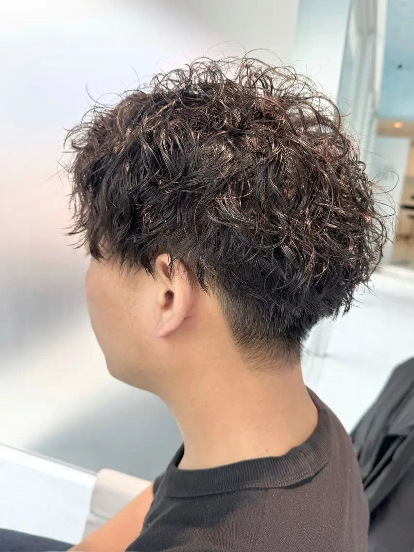 ショート パーマ カット パーマ AMITYメンズ特化 ASUMIのヘアスタイル