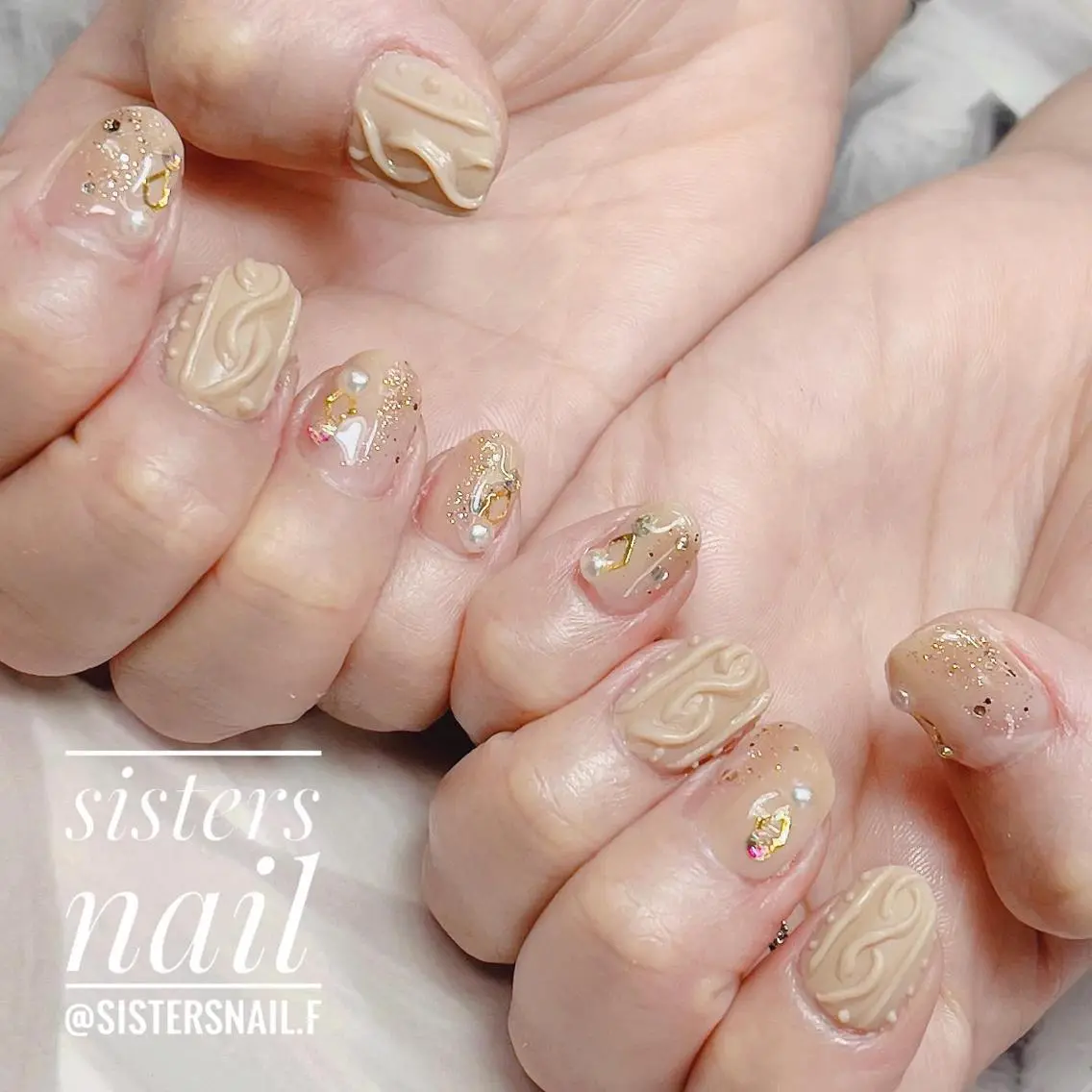ネイル アートネイル キラキラネイル マットネイル ニュアンスネイル オフィスネイル sisters nail.fのネイルデザイン